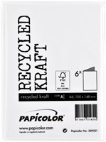 Correspondentiekaart Papi dubbel A6 kraft wit 6 Stuk-3