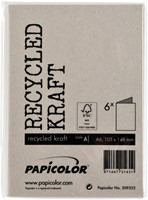 Correspondentiekaart Papi dubbel A6 kraft grijs 6 Stuk-3