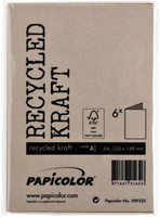 Correspondentiekaart Papi dubbel A6 bruin 6 Stuk-3