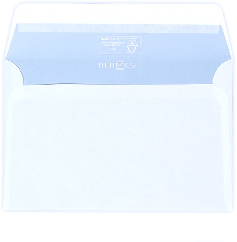 Envelop Hermes bank C6 114x162 zk 500st wit 500 Stuk-2