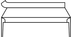 Envelop IEZZY  bank C5/6 114x229 80gr zk strip wit 500 Stuk