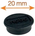 Magneet Nobo 20mm zwart 8 stuks 8 Stuk-1