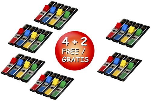 Indextabs Post-it 6834 11.9x43.1mm 4+2 gratis 6 Set