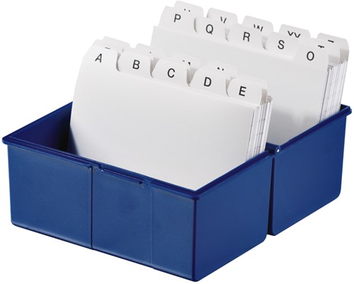 Kaartenbak Han A6 300krt breed kstof blauw 1 Stuk-1