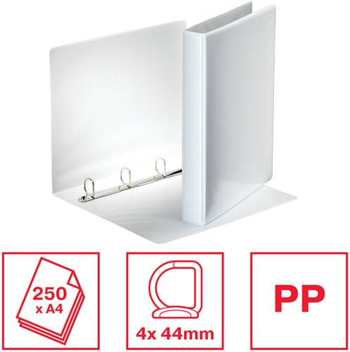 Ringband Ess Essentials A4 4rings Dmech 44mm wit 1 Stuk-1