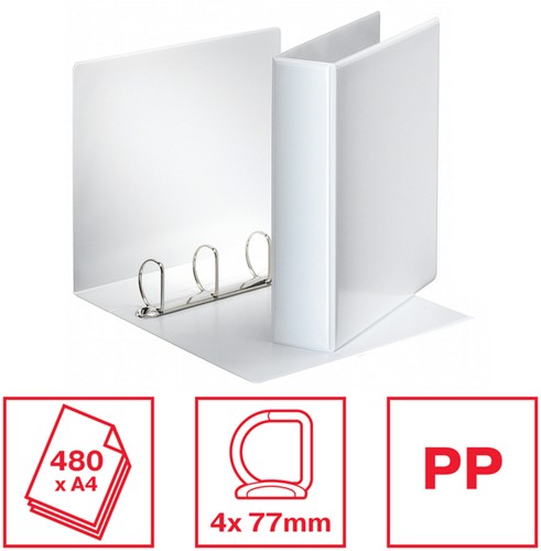 Ringband Esselte panorama 4rings Dmech 77mm wit 1 Stuk-1