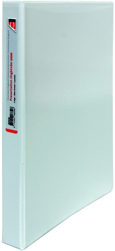 Presentatieringband Quantore A4 4-rings D-mech 15mm wit-3