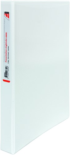 Presentatieringband Quantore A4 4-rings D-mech 15mm wit-2