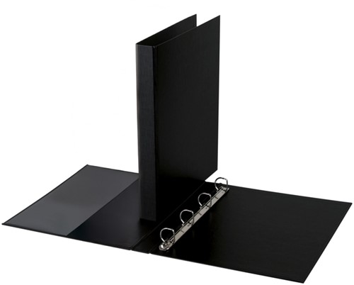 Ringband Quantore 4-rings A4 PP 35mm D-mech zwart 1 Stuk