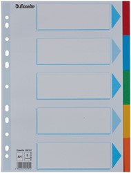 Tabbladen Esselte Stand A4 5dlg karton 11r ass 1 Set