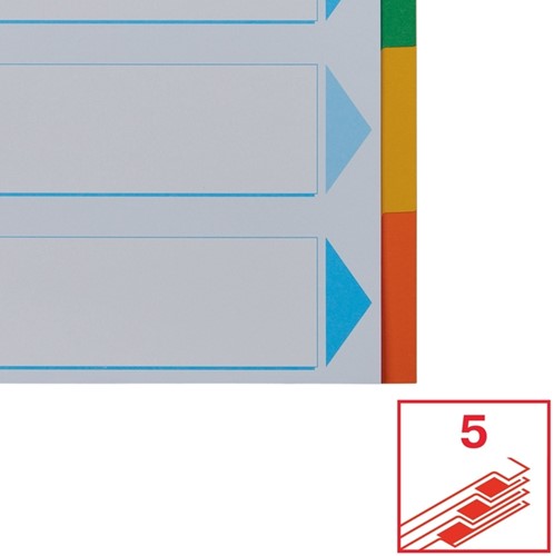 Tabbladen Esselte Stand A4 5dlg karton 11r ass 1 Set-1
