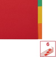 Tabbladen Esselte Economy A4 6dlg  karton 11r ass 1 Set-7