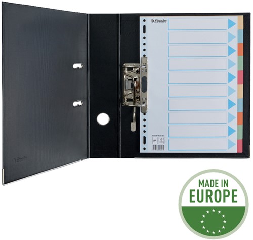 Tabbladen Esselte premium A4 10dlg karton 23r ass 1 Stuk-3
