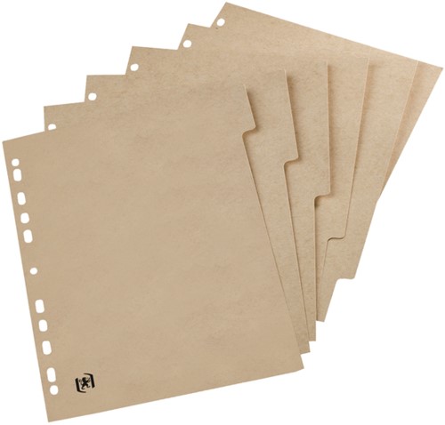 Tabblad Oxford Touareg 11r 5dlg naturel karton 1 Stuk