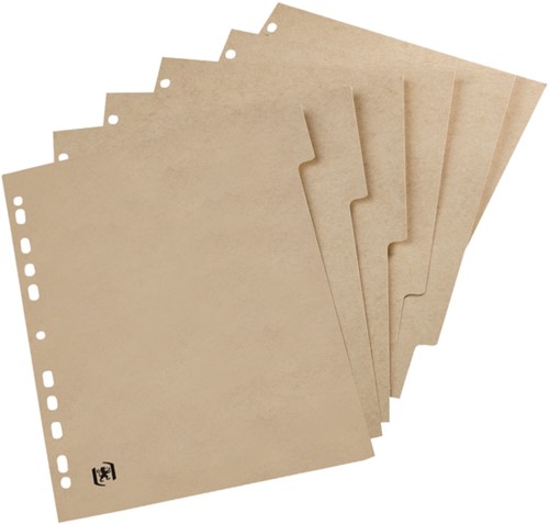 Tabblad Oxford Touareg 11r 6dlg naturel karton 1 Stuk