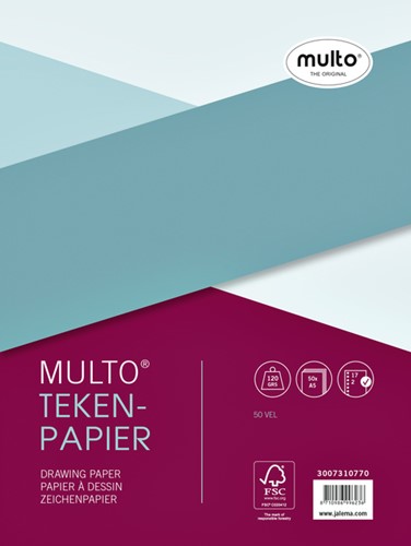 Interieur Multo 17-gaats tekenpapier 120gr 50v 50 Vel