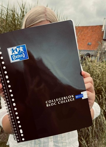 Collegeblk Oxf School A4+ ln 23gaats 160pag zwart 1 Stuk-4