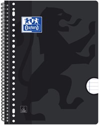 Collegeblk Oxf A4+ lijn 4gaats 180pag 80gr zwart 1 Stuk