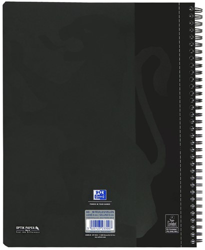 Collegeblk Oxf A4+ lijn 4gaats 180pag 80gr zwart 1 Stuk-2