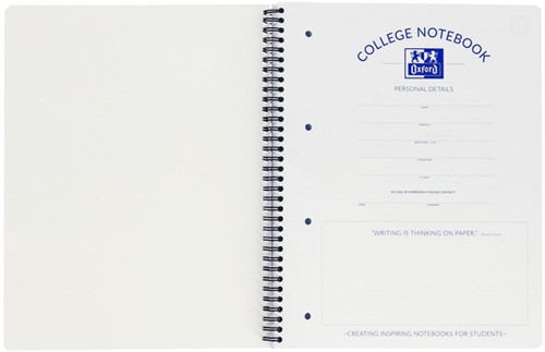 Collegeblk Oxf A4+ rt 5mm 4gaats 180pag 80gr zwart 1 Stuk-3