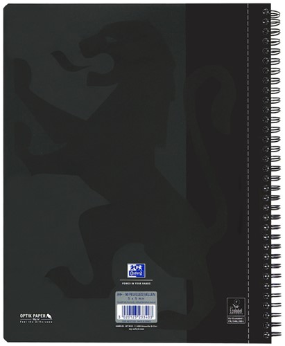 Collegeblk Oxf A4+ rt 5mm 4gaats 180pag 80gr zwart 1 Stuk-2