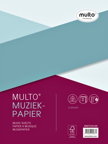 Interieur Multo 23-gaats muziek 100gr 50v 50 Vel