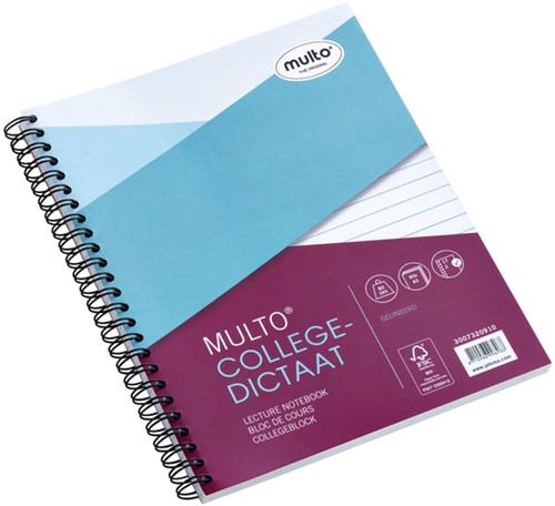 Collegedict Multo A5 lijn 17gaats 160pag 80gr wit 1 Stuk