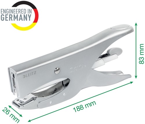 Niettang Leitz achterlaadmodel P3 40 vel zilver 1 Stuk-2