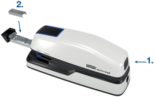 Nietmachine elektr Rapid Optima grip wit zwart 1 Stuk-3