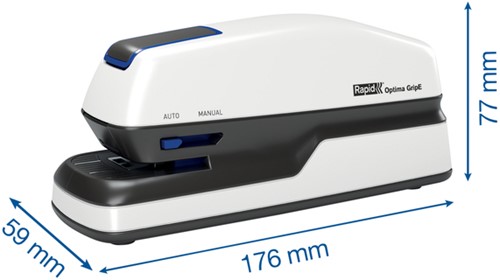 Nietmachine elektr Rapid Optima grip wit zwart 1 Stuk-2