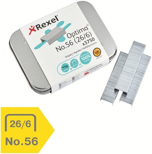 Nieten Rexel optima 26/6 nr 56 gegalv 3750 Stuk-3