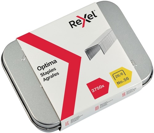 Nieten Rexel optima 26/6 nr 56 gegalv 3750 Stuk