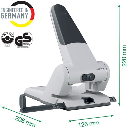 Perforator Leitz 5180 heavy duty 65 vel zilver 1 Stuk-4