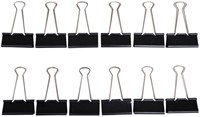 Papierklem MAUL 213 foldback 50mm zwart 12 stuks 12 Stuk-1