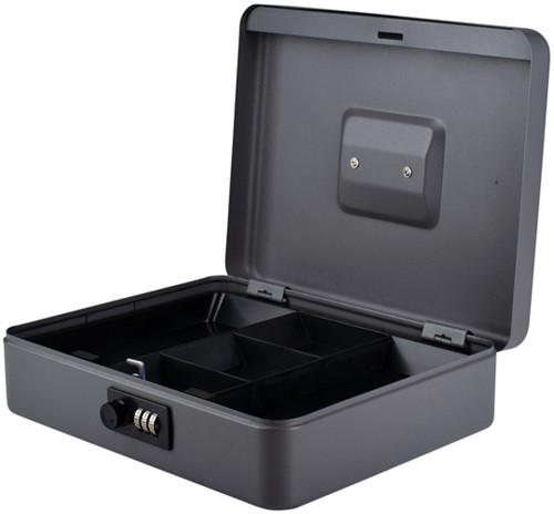 Geldkist Pavo cijferslot 300x240x90mm donkergrijs 1 Stuk-1