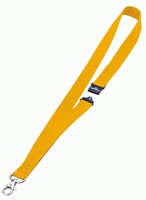 Textielkoord Durable 8137 karabijnhaak geel 1 Stuk