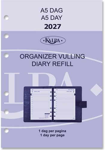 Agendavulling 2027 Kalpa A5 1dag/1pagina 1 Stuk