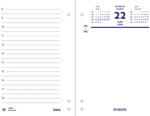 Omlegblok 2026 Brepols 1d/2p universele ponsing 1 Stuk
