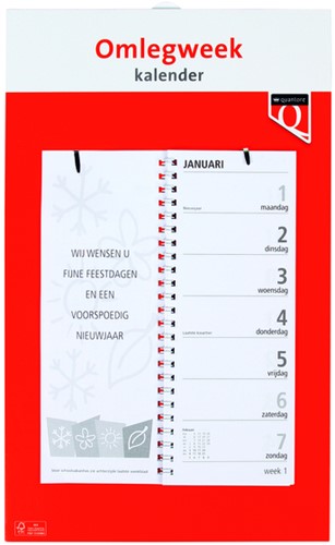Weekomlegkalender 2027 Quantore 1 Stuk