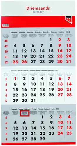 3-maandskalender 2027 Quantore 1 Stuk