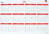 Jaarplankalender 2027 Quantore 48x68cm 1 Stuk