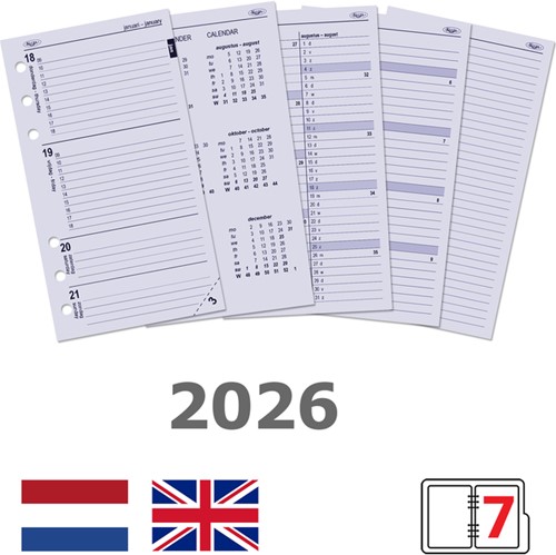 Agendavulling 2027 Kalpa Personal 7dagen/2pagina's 1 Stuk-2