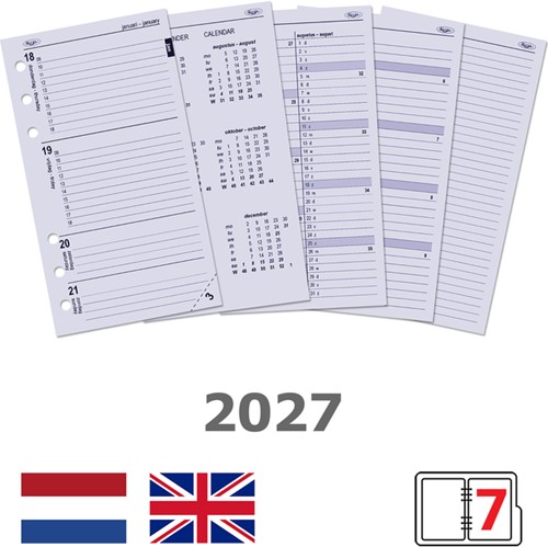 Agendavulling 2027 Kalpa Personal 7dagen/2pagina's 1 Stuk-2