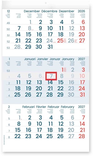 3-Maandskalender 2027 INNI Manager 1 Stuk