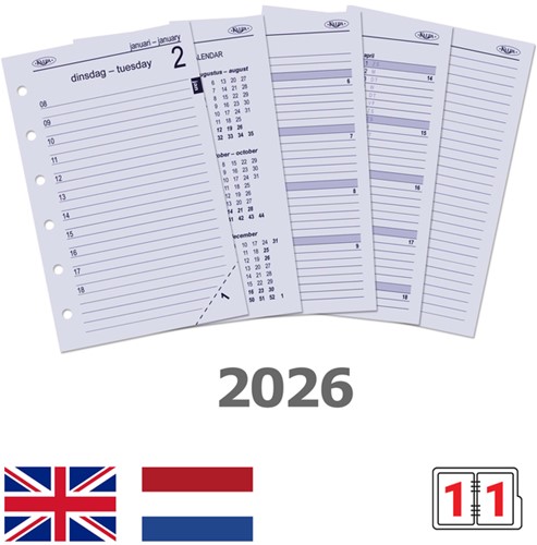 Agendavulling 2027 Kalpa Pocket 1dag/1pagina 1 Stuk-2