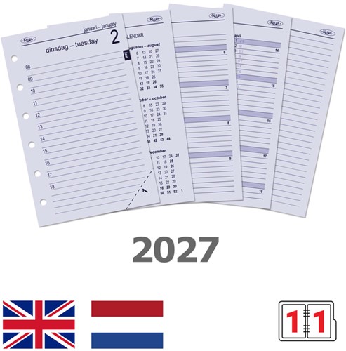 Agendavulling 2027 Kalpa Pocket 1dag/1pagina 1 Stuk-2