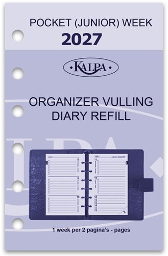Agendavulling 2027 Kalpa Pocket 7dagen/2pagina's 1 Stuk