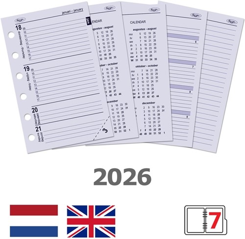 Agendavulling 2027 Kalpa Pocket 7dagen/2pagina's 1 Stuk-2