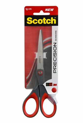Schaar Scotch 18cm precision rood blister 1 Stuk
