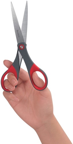Schaar Scotch 18cm precision rood blister 1 Stuk-2